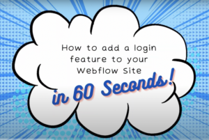 Set up login feature on Webflow